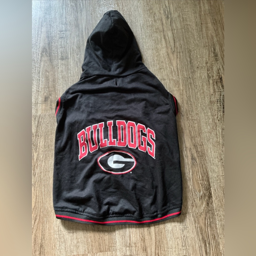 Georgia Bulldogs Dog Hoodie Black Large